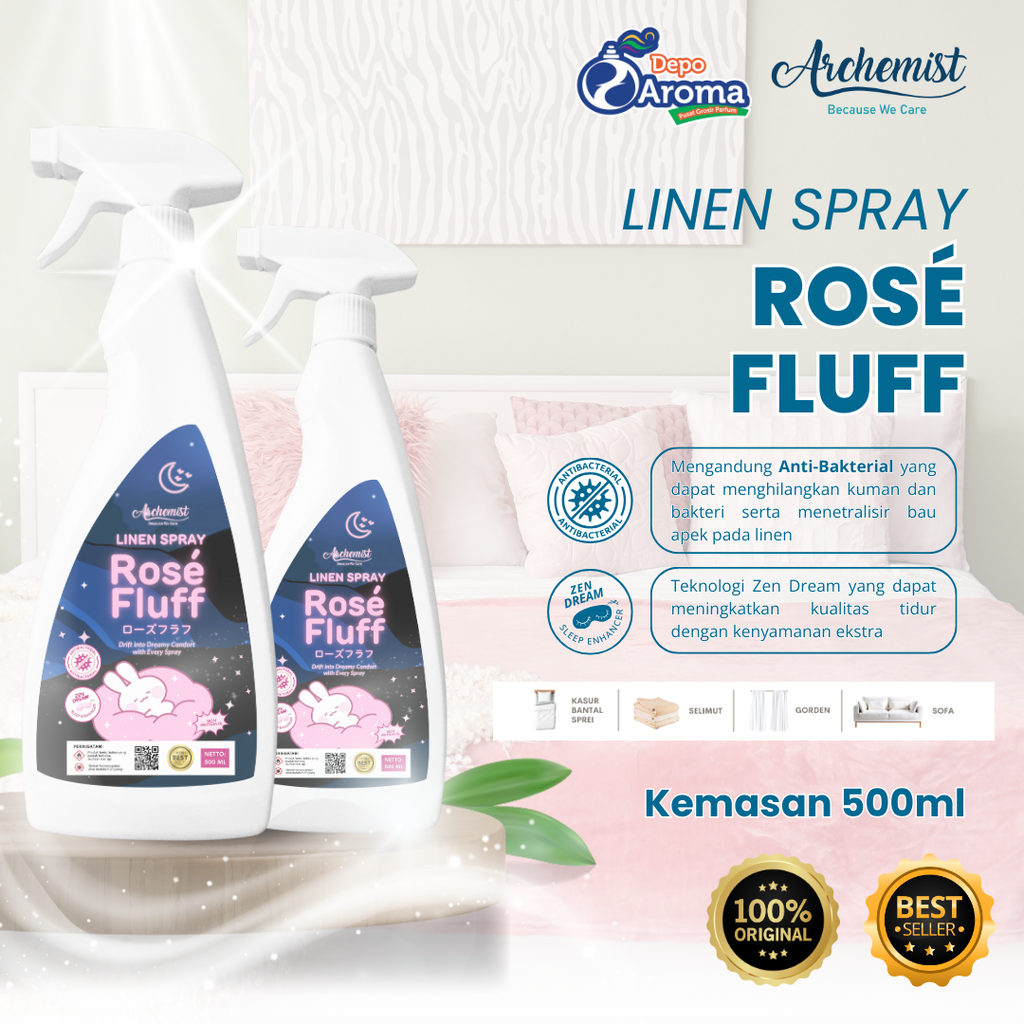 LINEN SPRAY ROSE FLUFF 500 mL